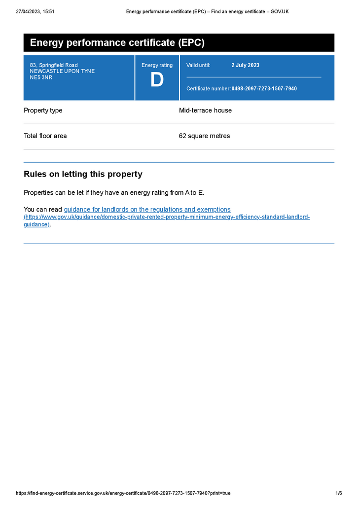 EPC Certificate