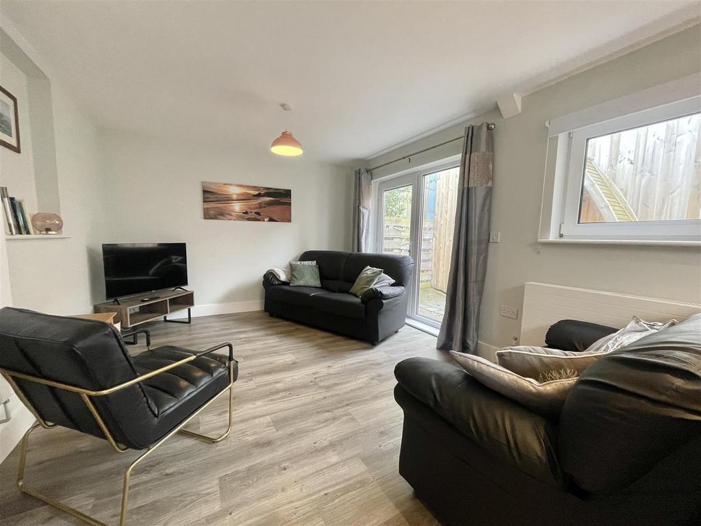 Spacious living room/ modern kitchen