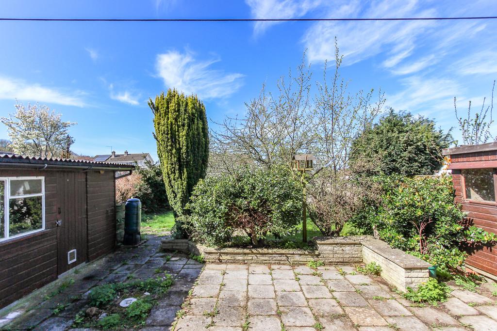 Rear terrace with 2 sheds &amp; spacious garden beyond