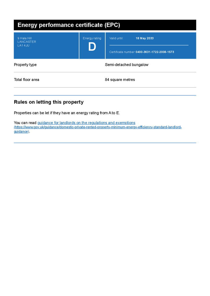EPC Certificate