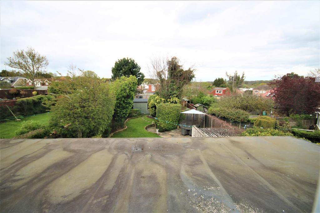 View from main bedroom to rear: