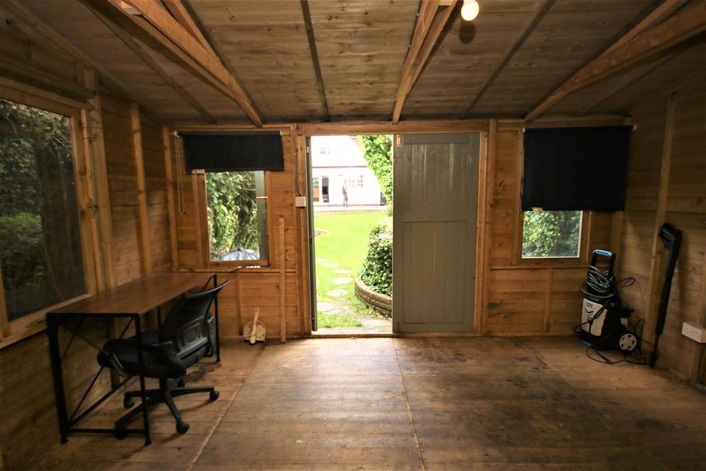Interior of summerhouse: