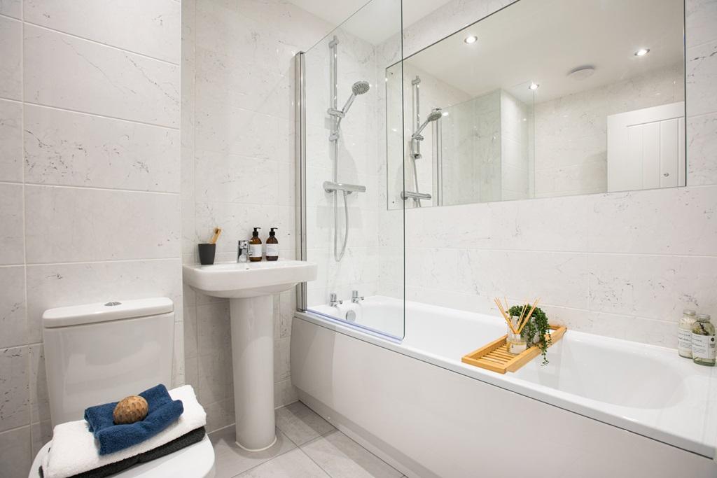 Select your own tiles in the main bathroom