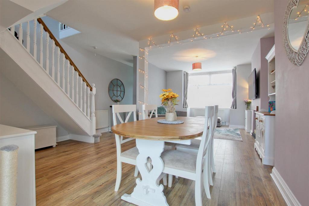 Through lounge and dining room