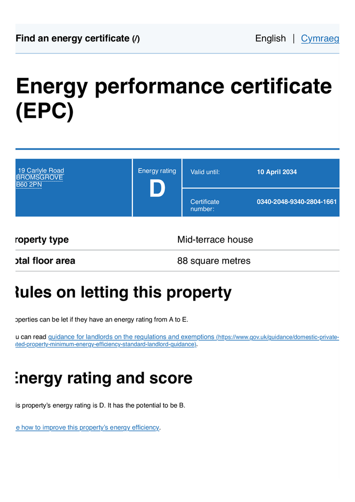 Energy Performance Certificate