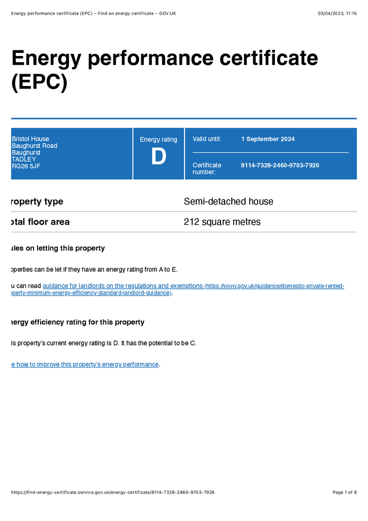 EPC Certificate