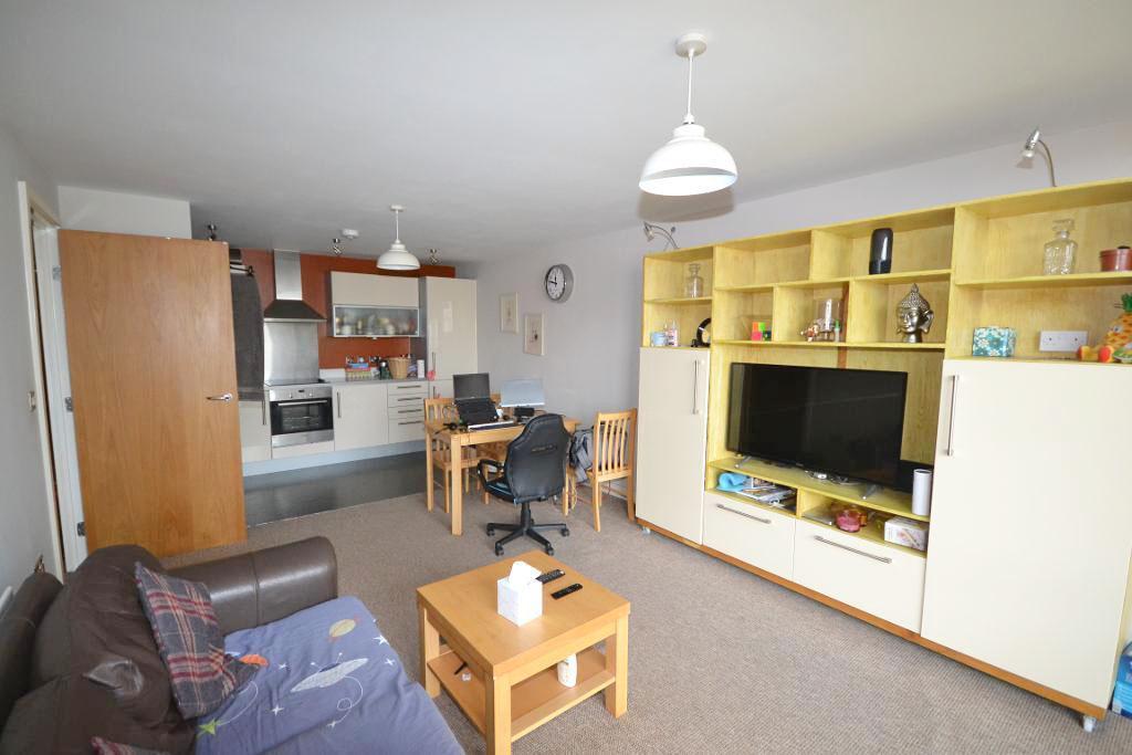 Open plan kitchen and living area