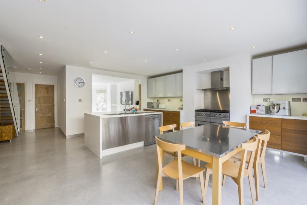 Dining into kitchen space