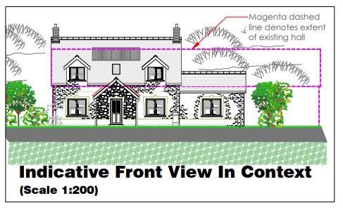 Elevation   Front View   Village Hall, Rosemarket.