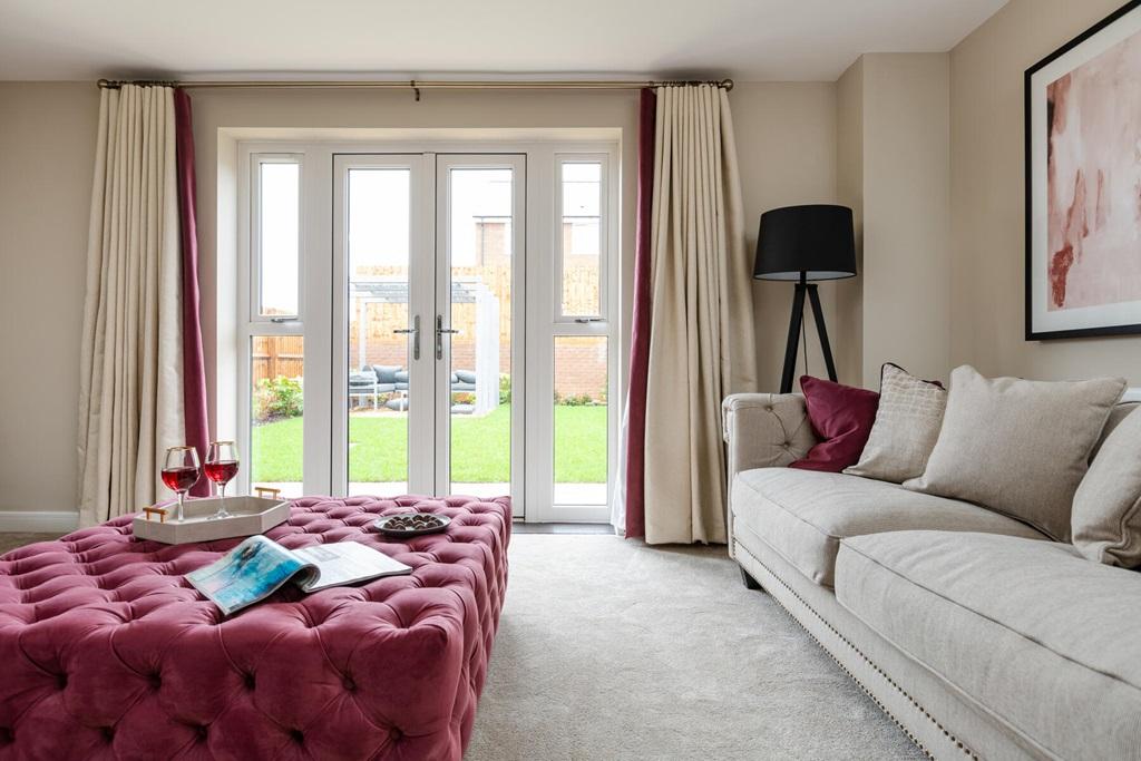 French doors open out to the garden