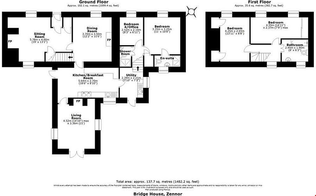 Zennor, St Ives, Cornwall 6 bed character property £1,250,000