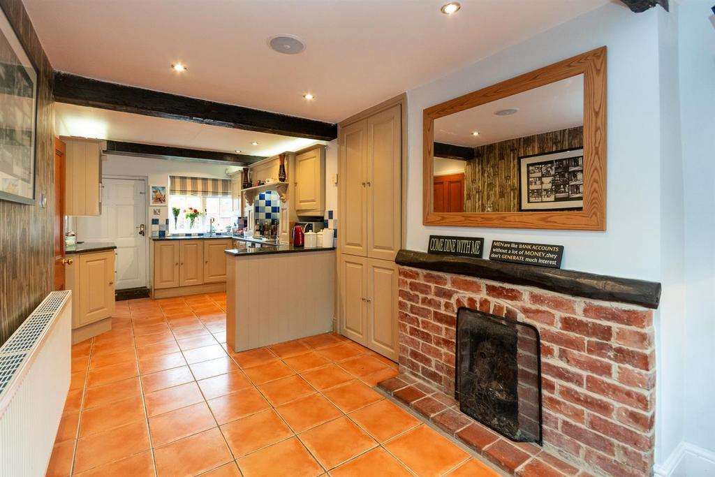 Dining, living, kitchen.