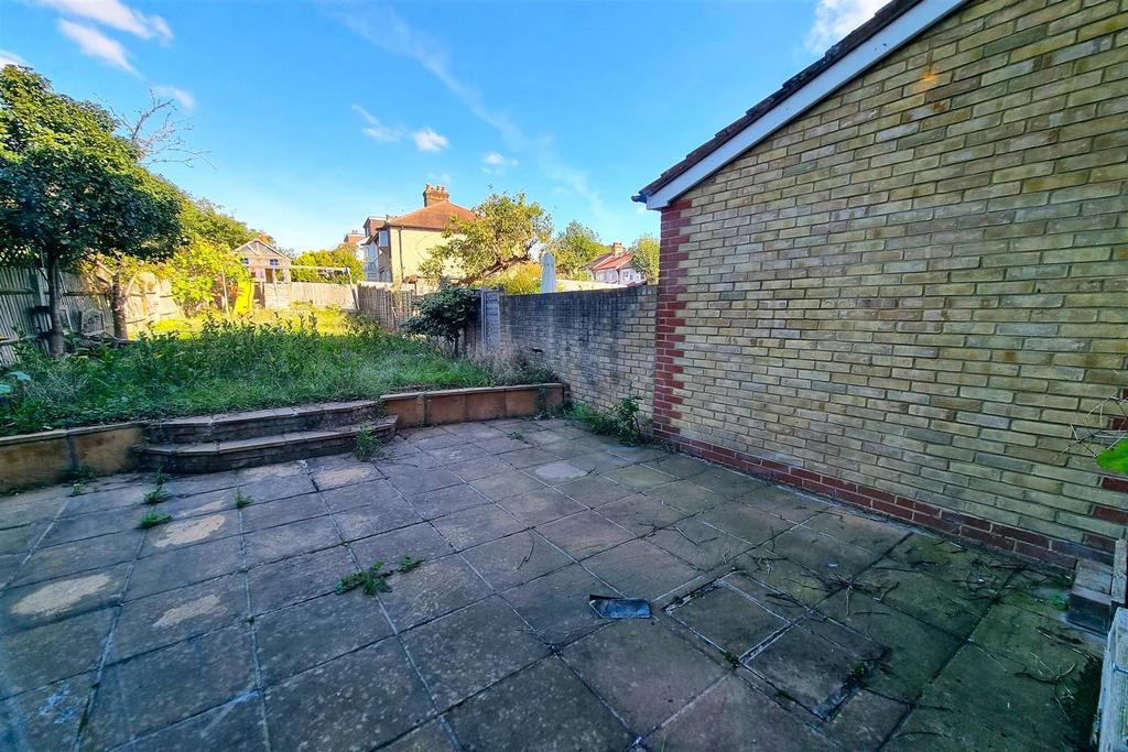Large paved patio area: