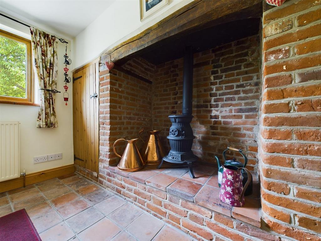 Fireplace in Dining Area