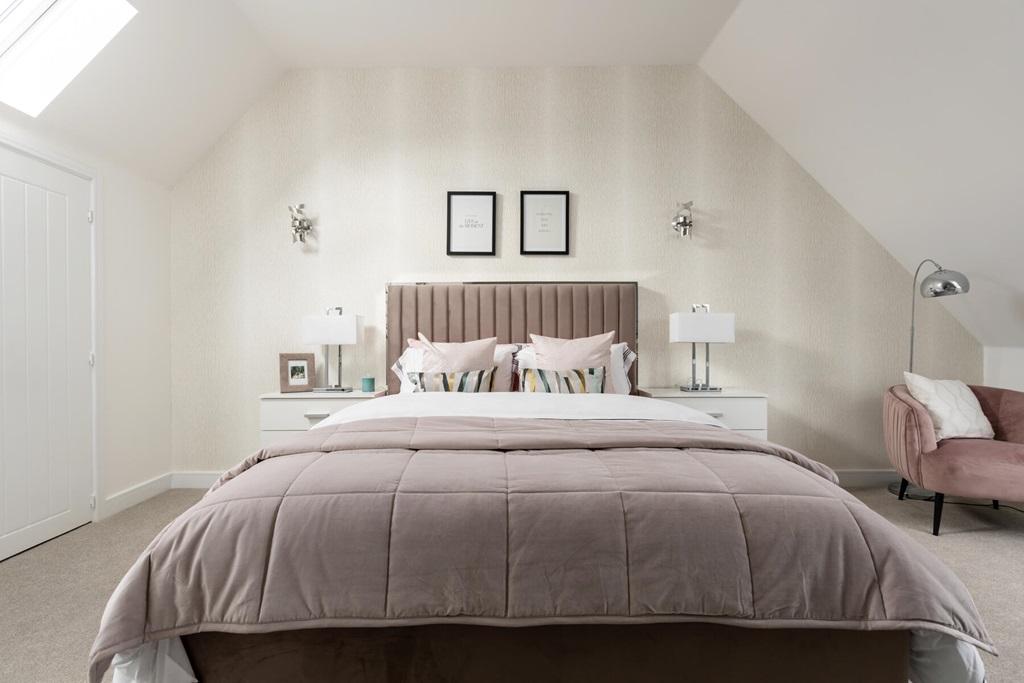 Comfortable main bedroom on its own floor