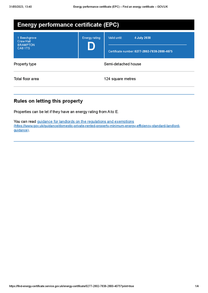 EPC Certificate