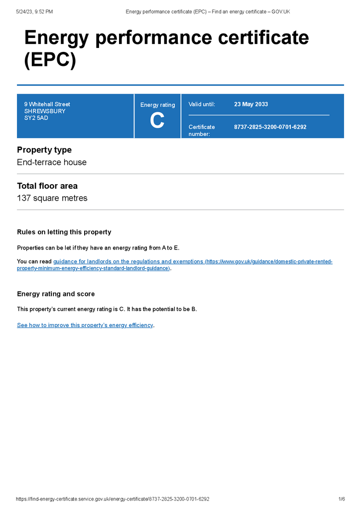 EPC 9 Whitehall Stre