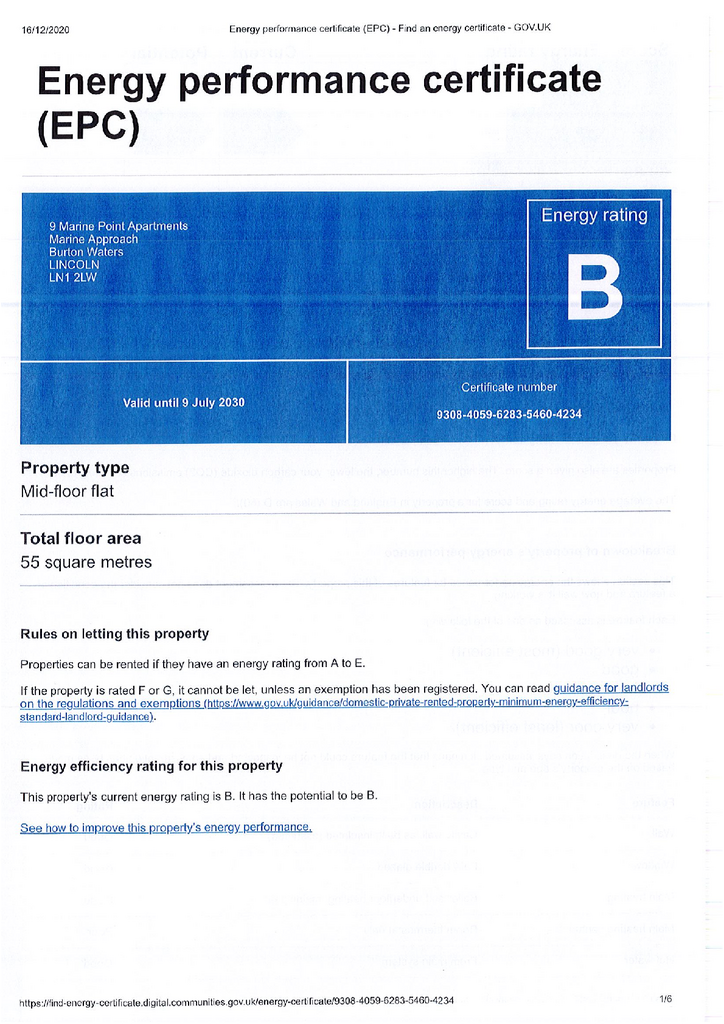 EPC Certificate