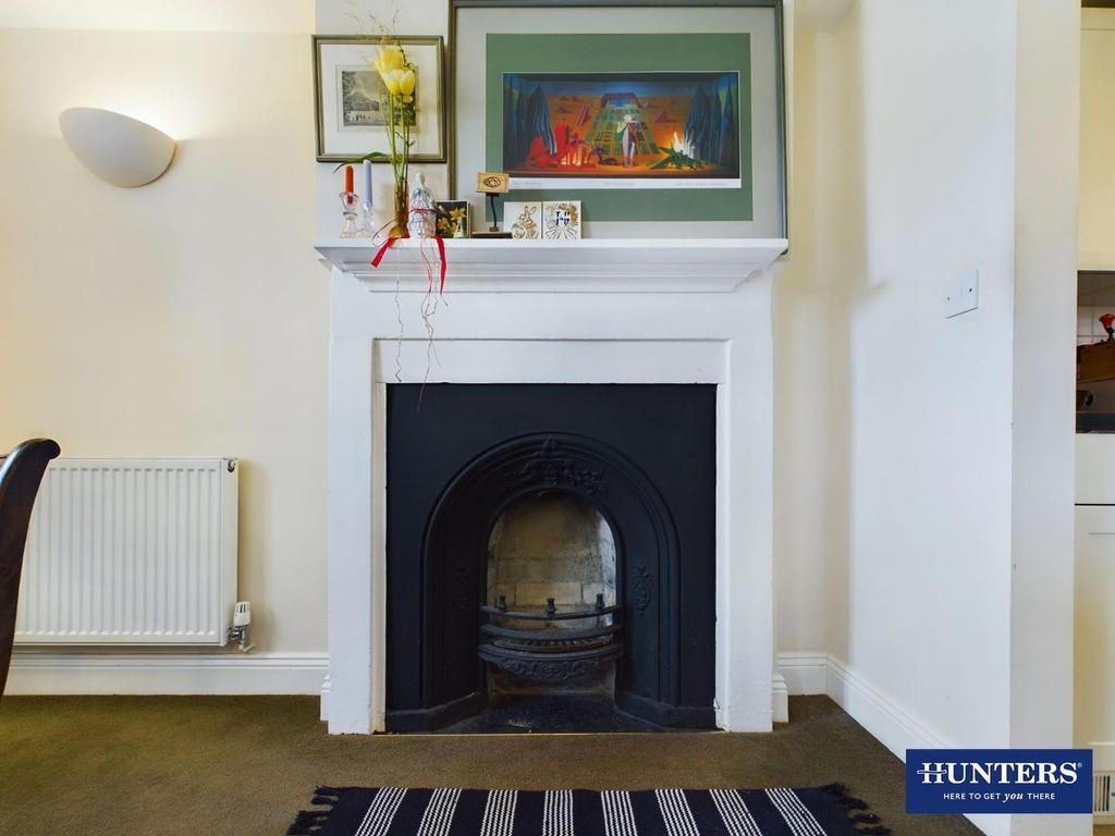 Living Dining Room - Retained Fireplace
