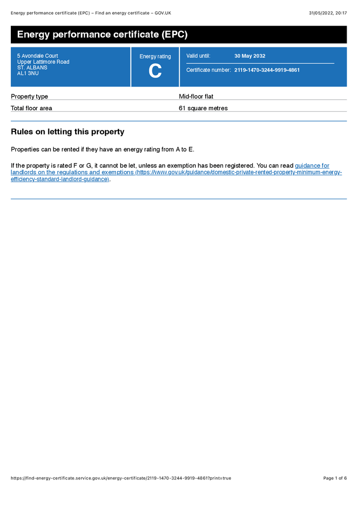 EPC Certificate