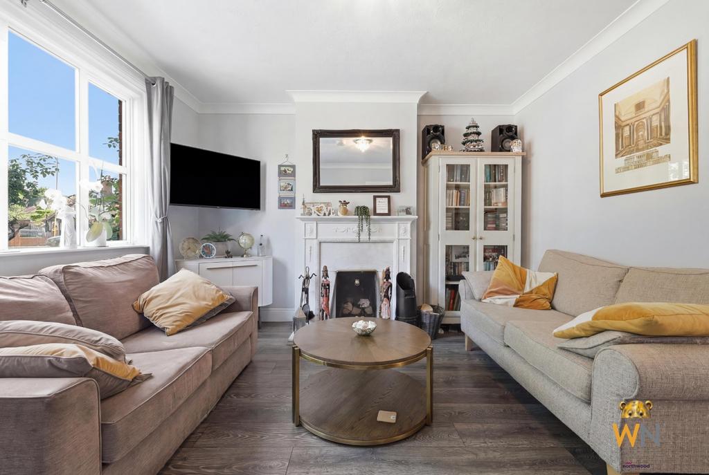 Living room, fireplace
