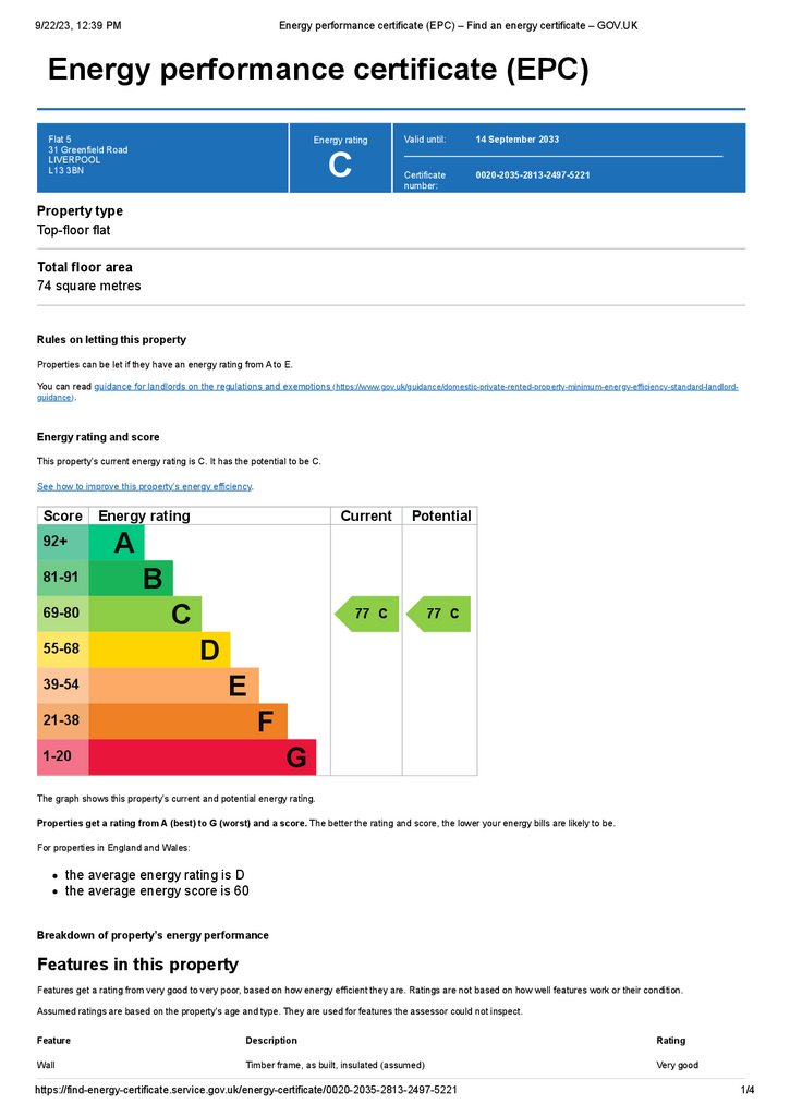 EPC Certificate