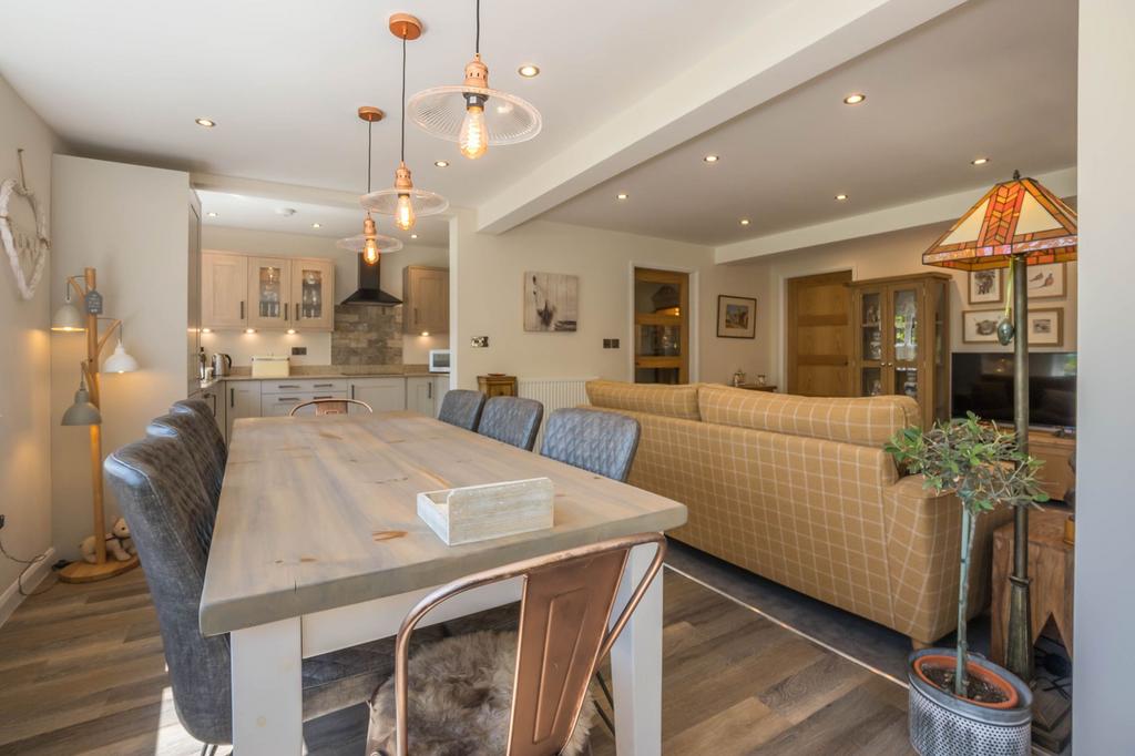 Open plan kitchen/dining and family area