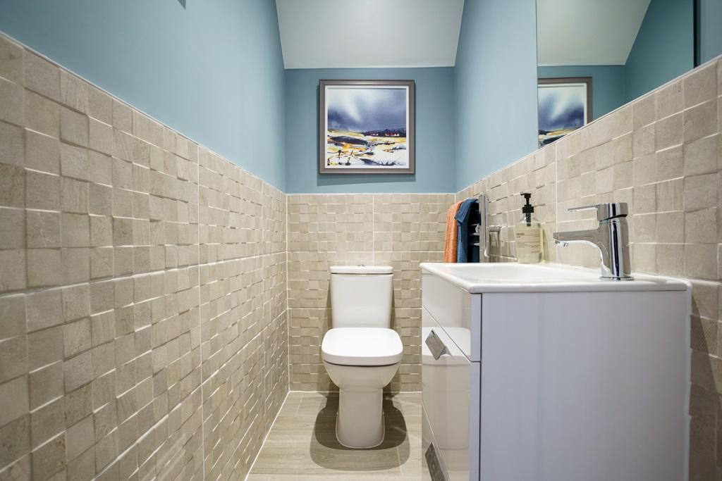 A handy cloakroom is ideal for guests