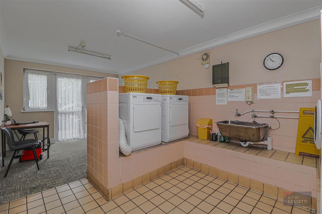 Communal laundry room