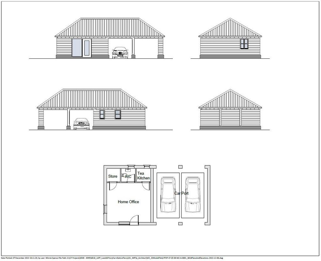 Land Dalton Piercy - Outbuildings Floorplan &amp; Elev