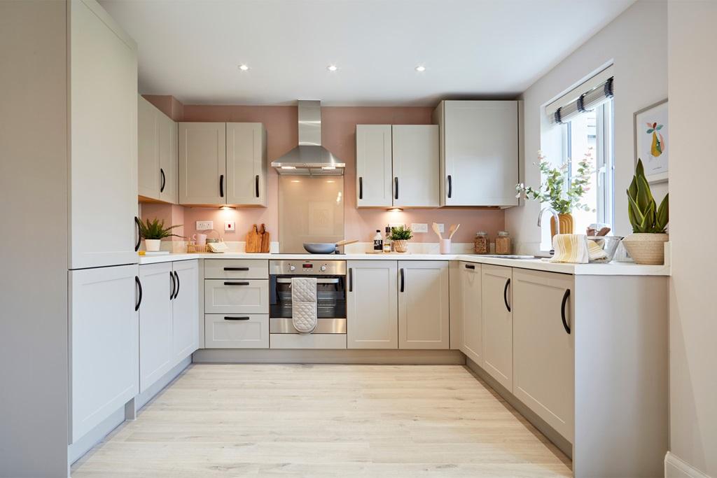 Open plan kitchen in the Maidstone 3 bedroom home