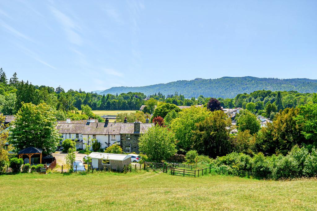 View looking down to the property