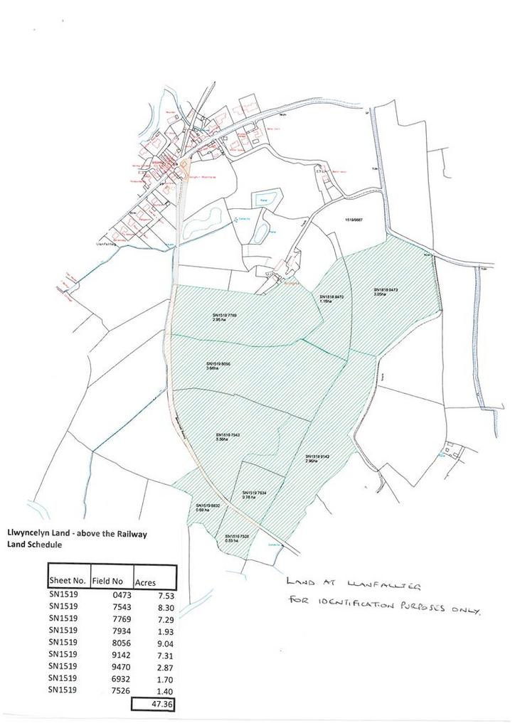 Llwyncelyn land 47.36