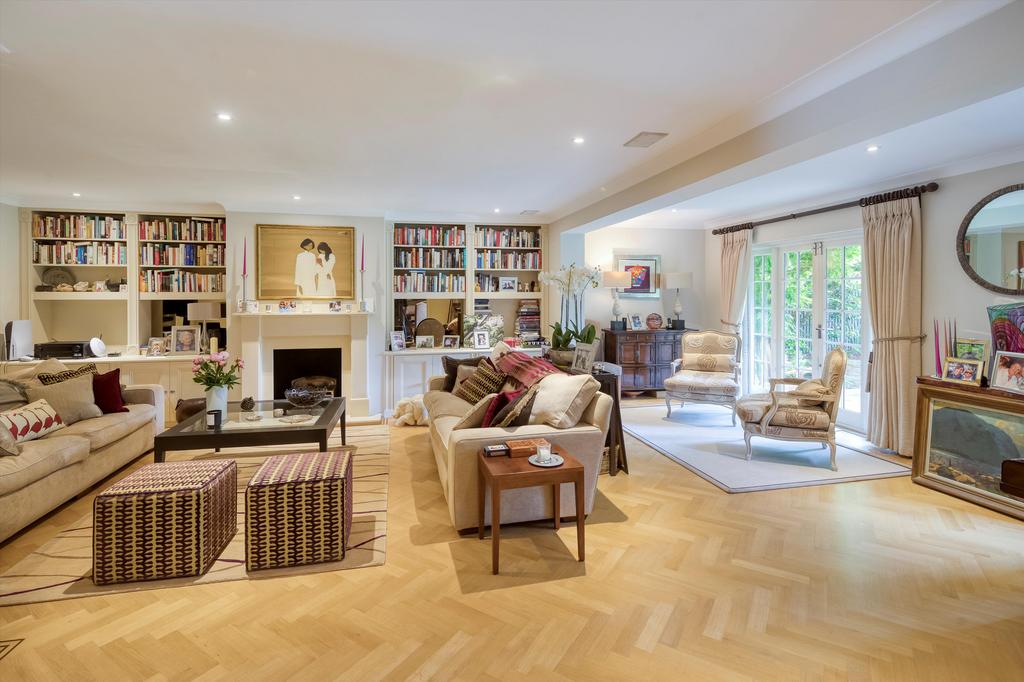 Living room, fireplace