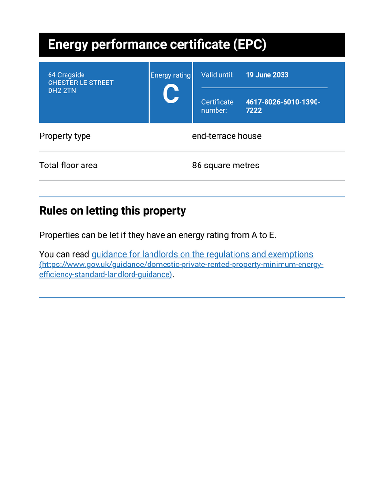 Energy performance certificate (EPC) – Find an ene