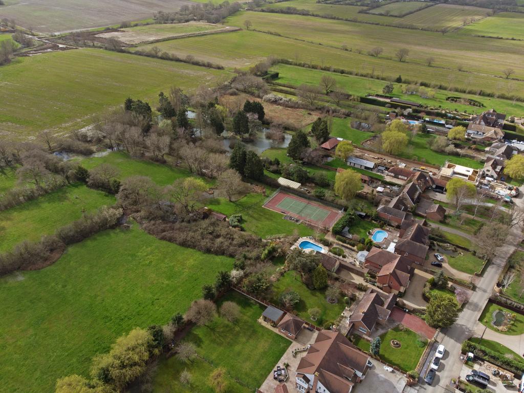 Ariel View over Countryside