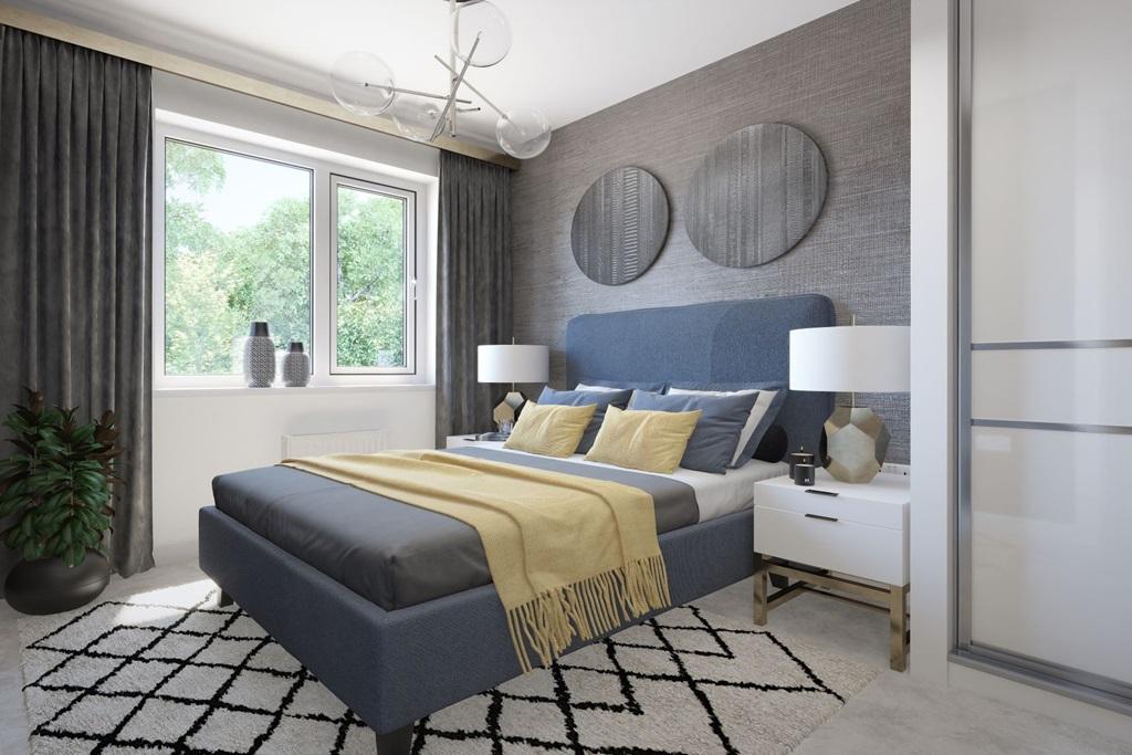 A second double bedroom offers space for storage