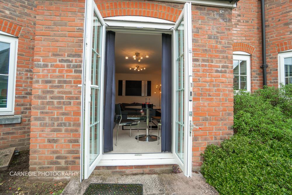 French doors to garden