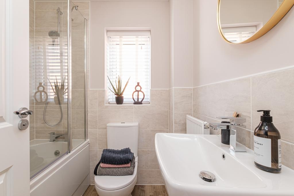 Interior view of the bathroom in our 3 bed...