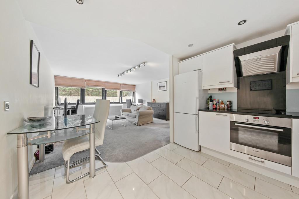 Kitchen adjoining living room