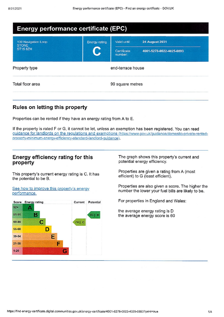 EPC Certificate