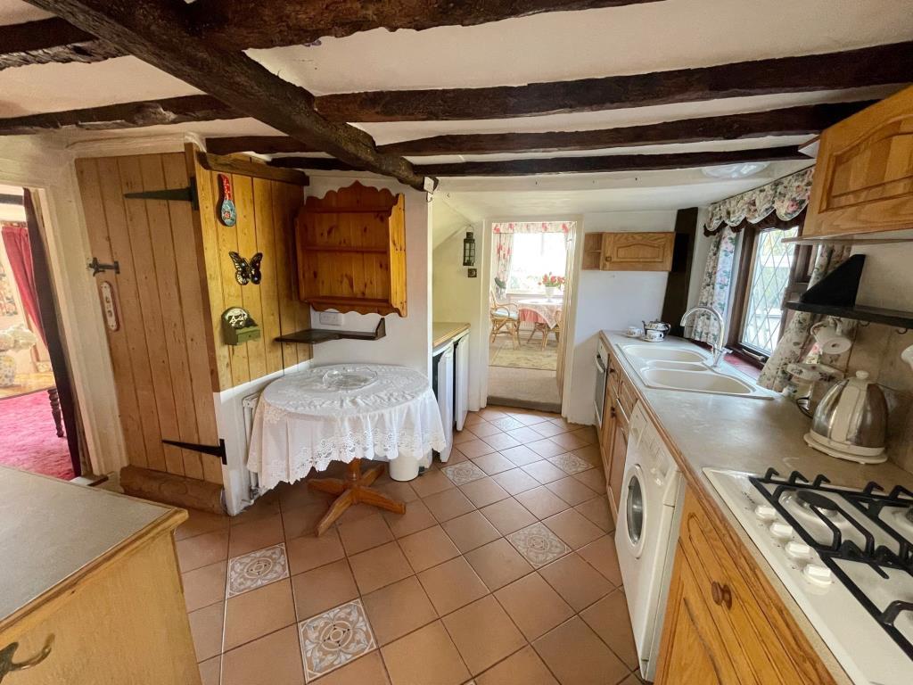 Kitchen looking out over garden to rear