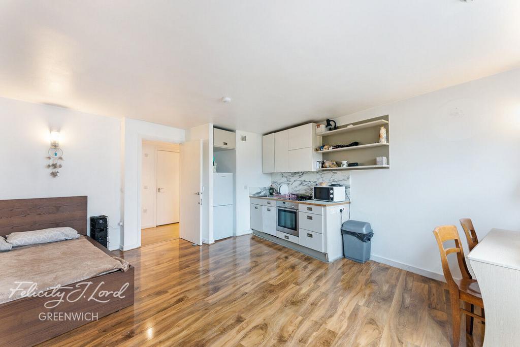 Studio apartment interior, open plan living