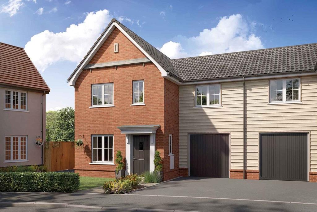The Amersham Plot 23 at Beacon Green, Church Road IP14 3 bed semi