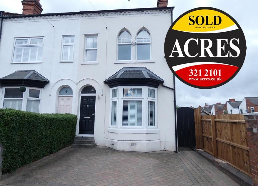Elms Road, Sutton Coldfield 3 bed end of terrace house for sale £385,000