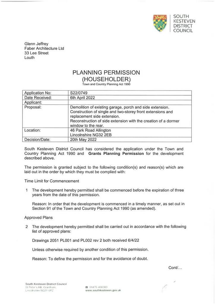 Planning approval