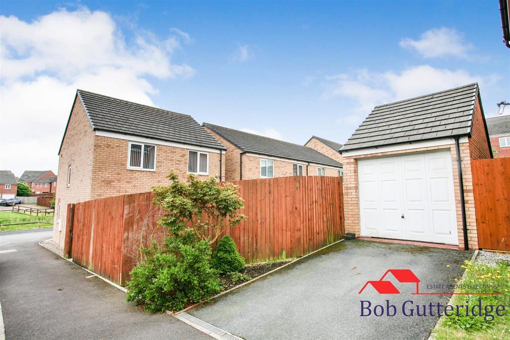 Detached brick garage