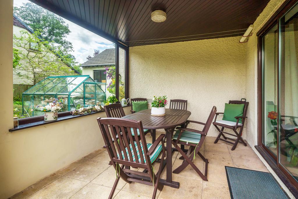 Sheltered patio off the sitting room