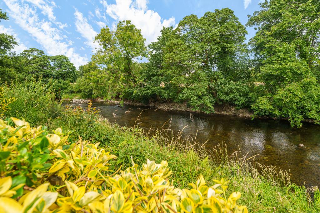 The river Kent at the bottom of the garden