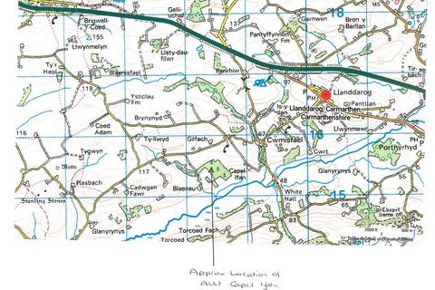 Farm land for sale, 16.78 acres Woodland at Llanddarog